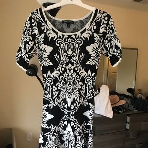 Knit dress body hugging stretchy